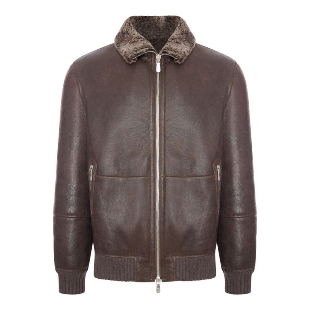 Brunello Cucinelli Men Vintage Shearling Bomber